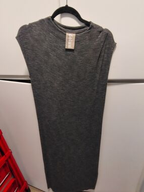 Dolan Sleeveless Knit Midi Dress in Charcoal Gray